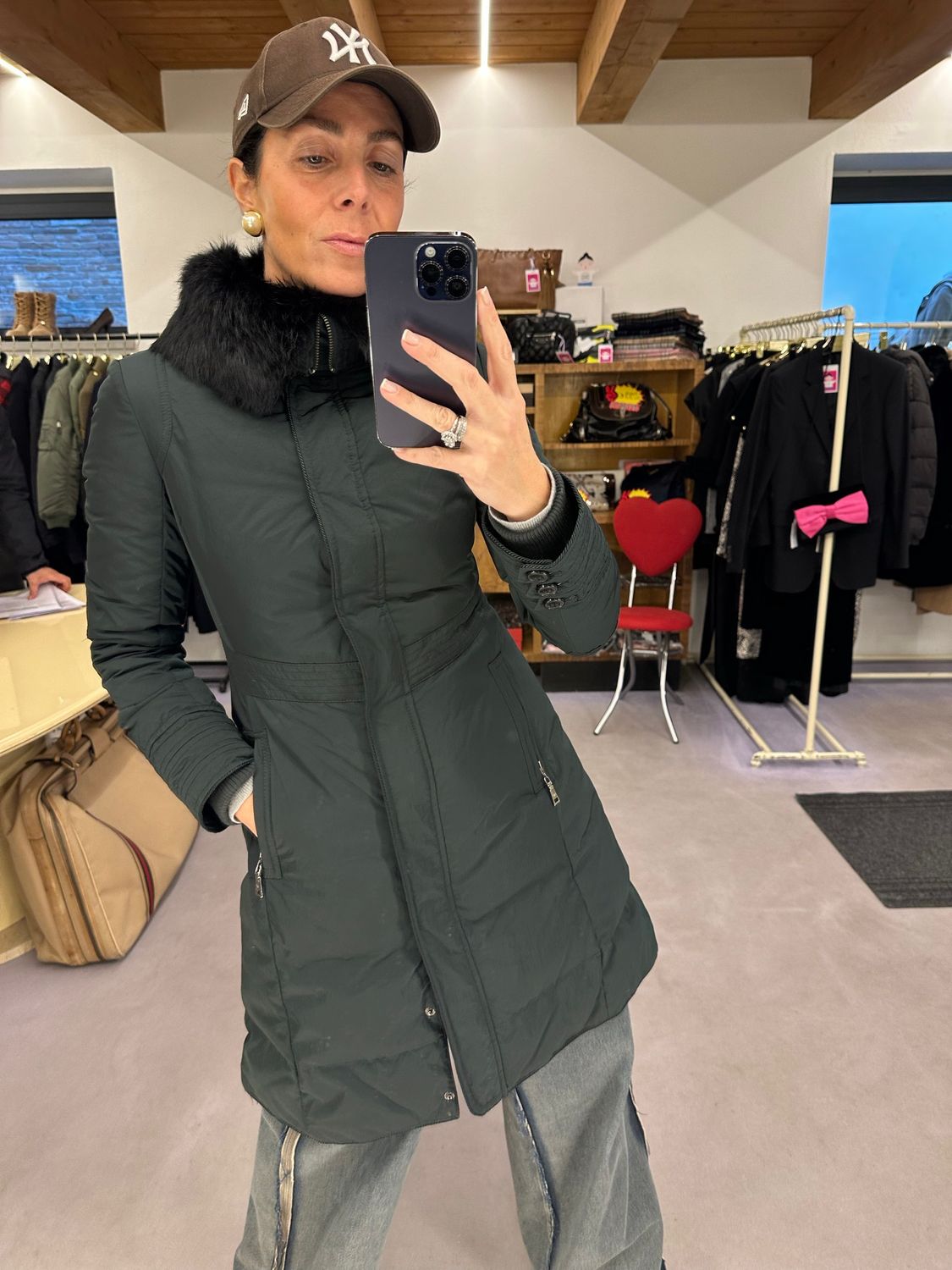 PIUMINO EMPORIO ARMANI CON COLLO IN PELLICCIA