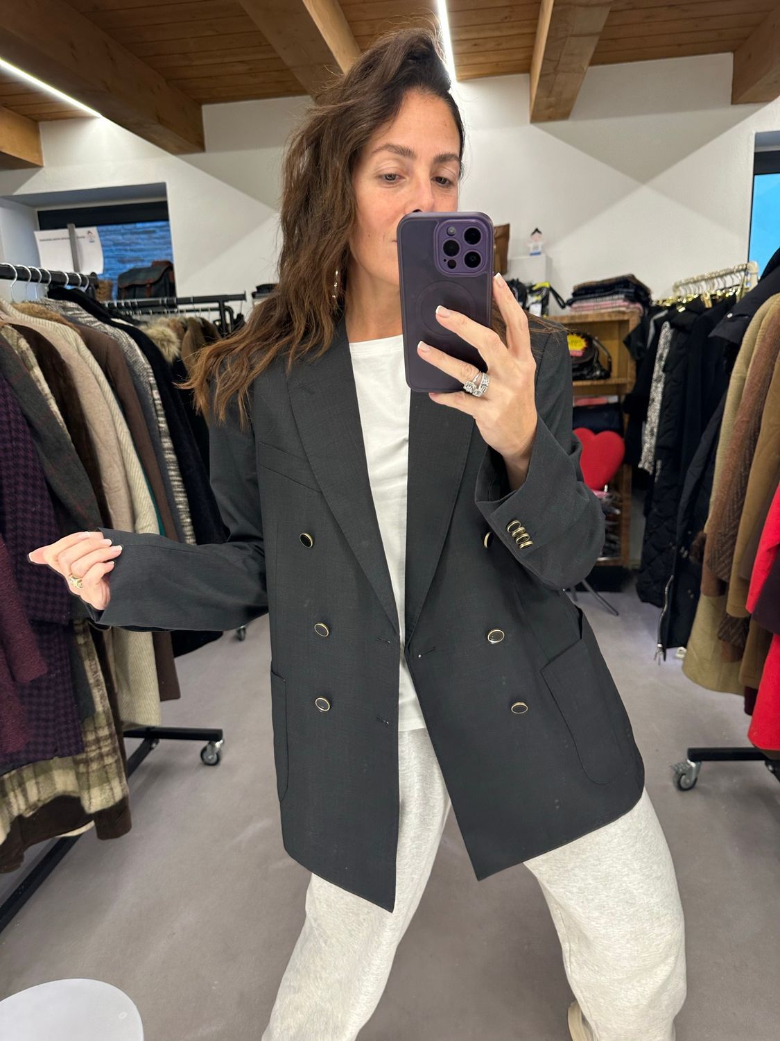 BLAZER LOUIS VUITTON UNISEX PURA LANA GRIGIO ANTRACITE 