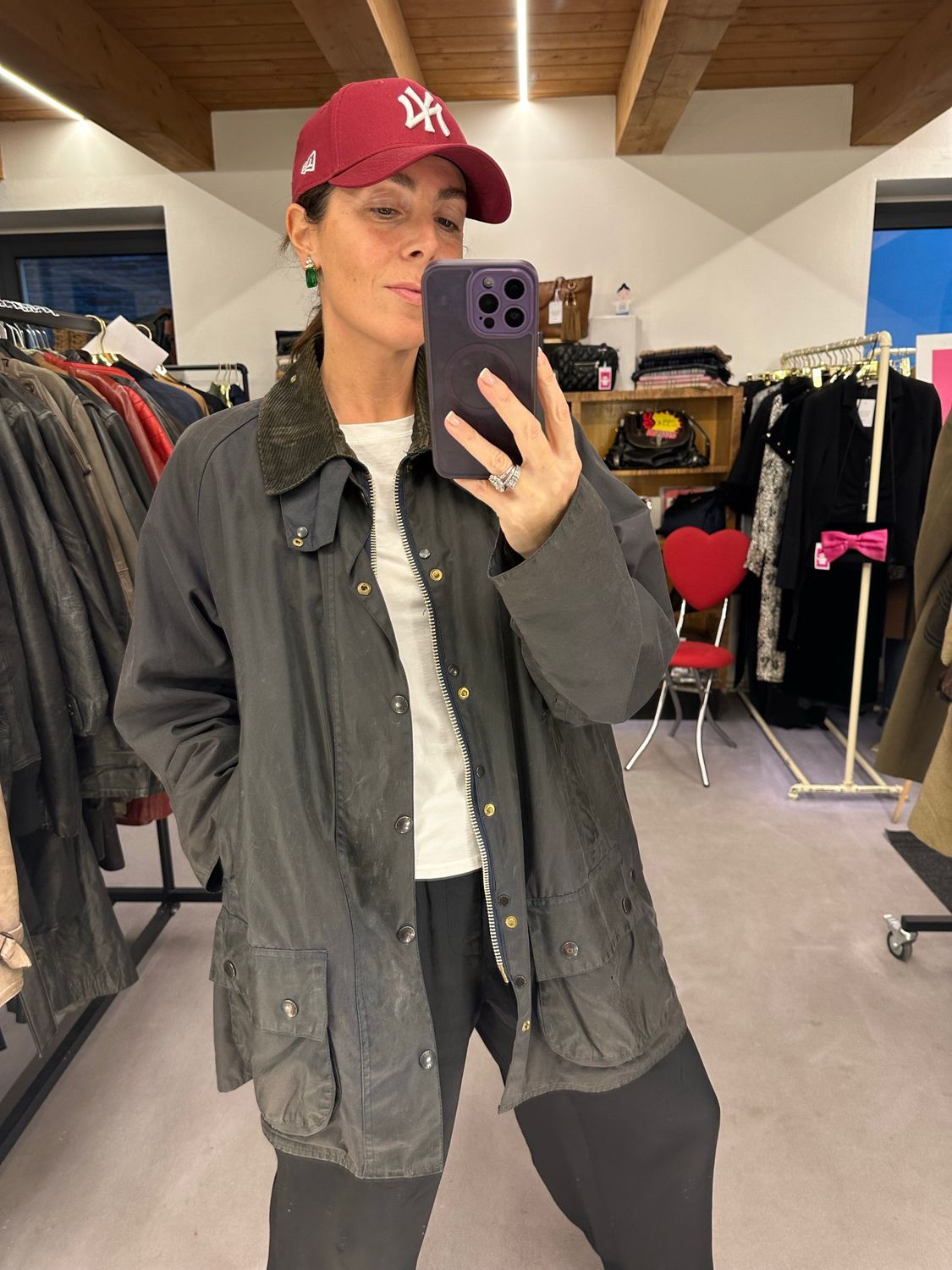 BARBOUR VINTAGE BLU MODELLO BEAUFORT TG XL