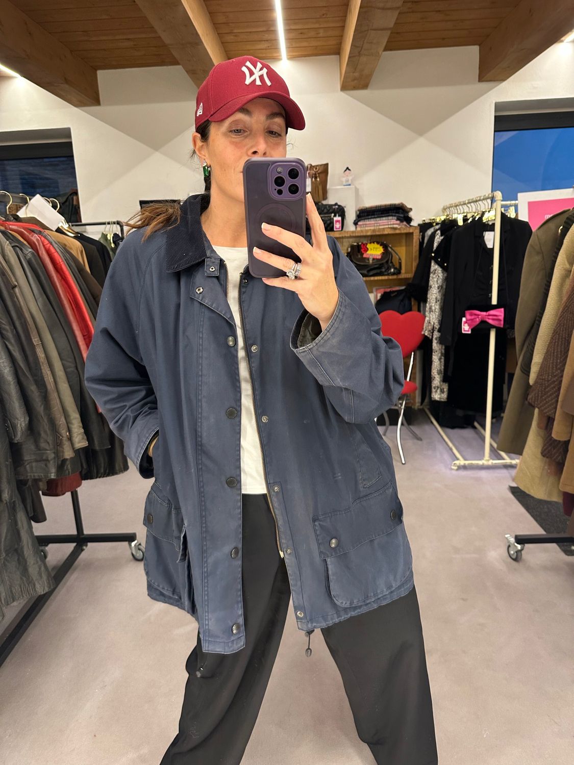 BARBOUR BLU MODELLO CON CAPPUCCIO UNISEX TG L