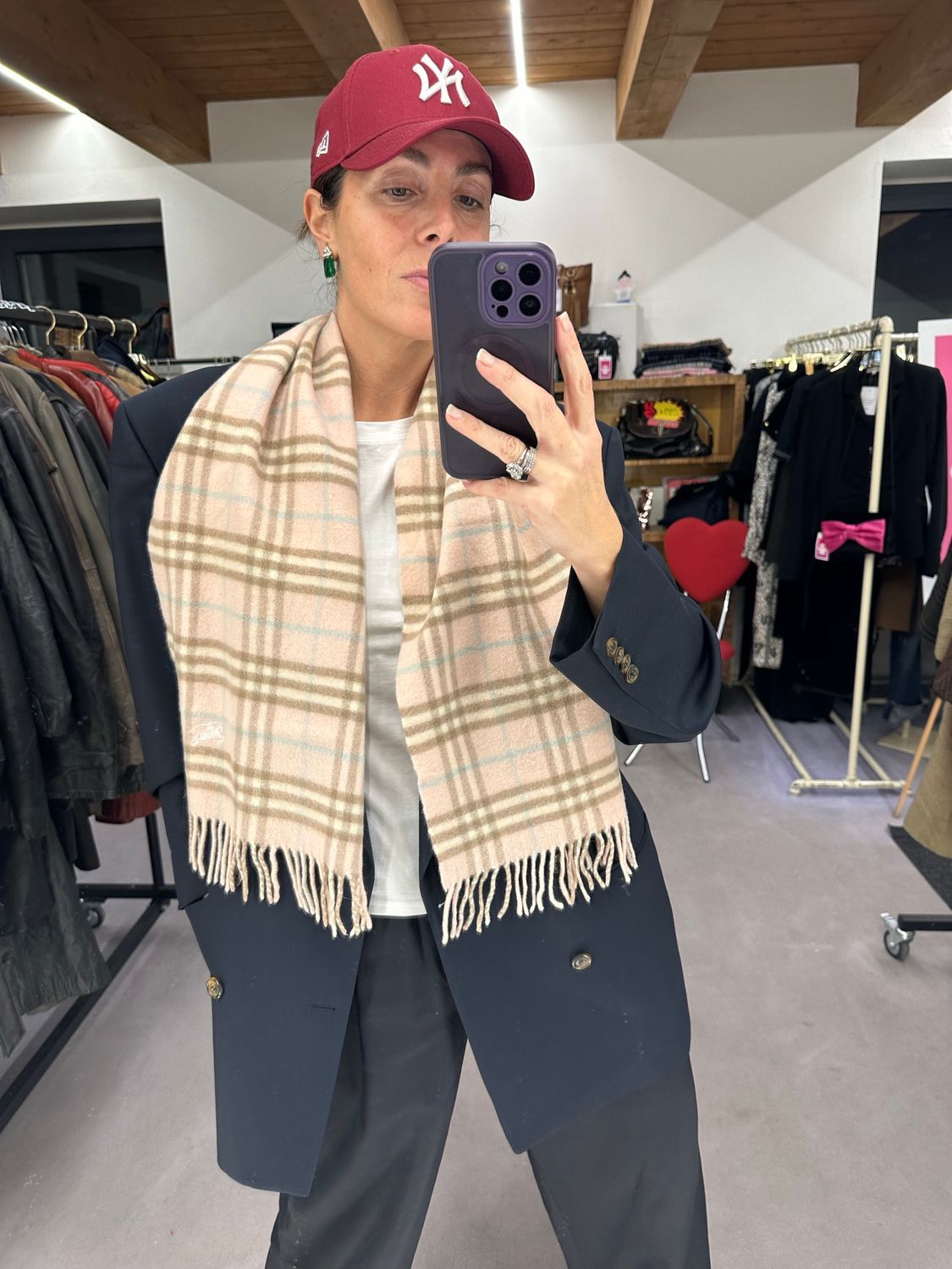 SCIARPA BURBERRY CHECK ROSA