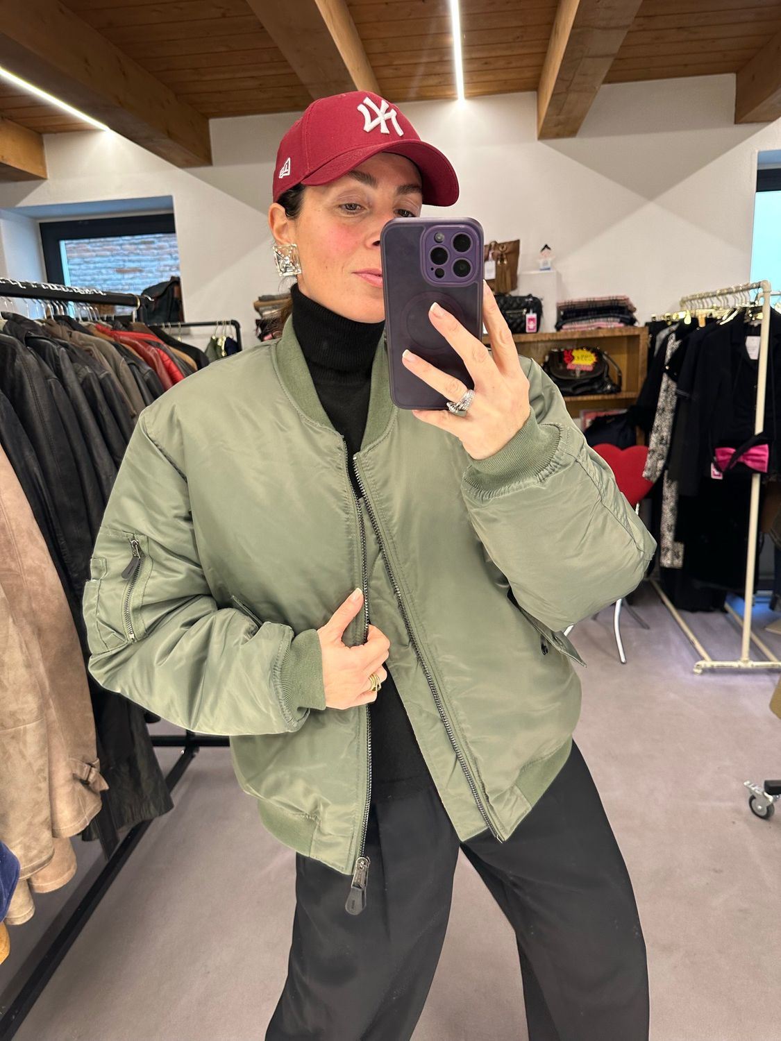 BOMBER CLASSICO VERDE TG L NUOVO