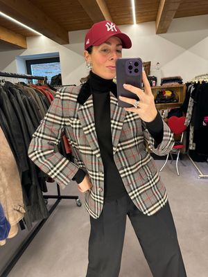 GIACCA BURBERRY FANTASIA CHECK PURA LANA TG 46