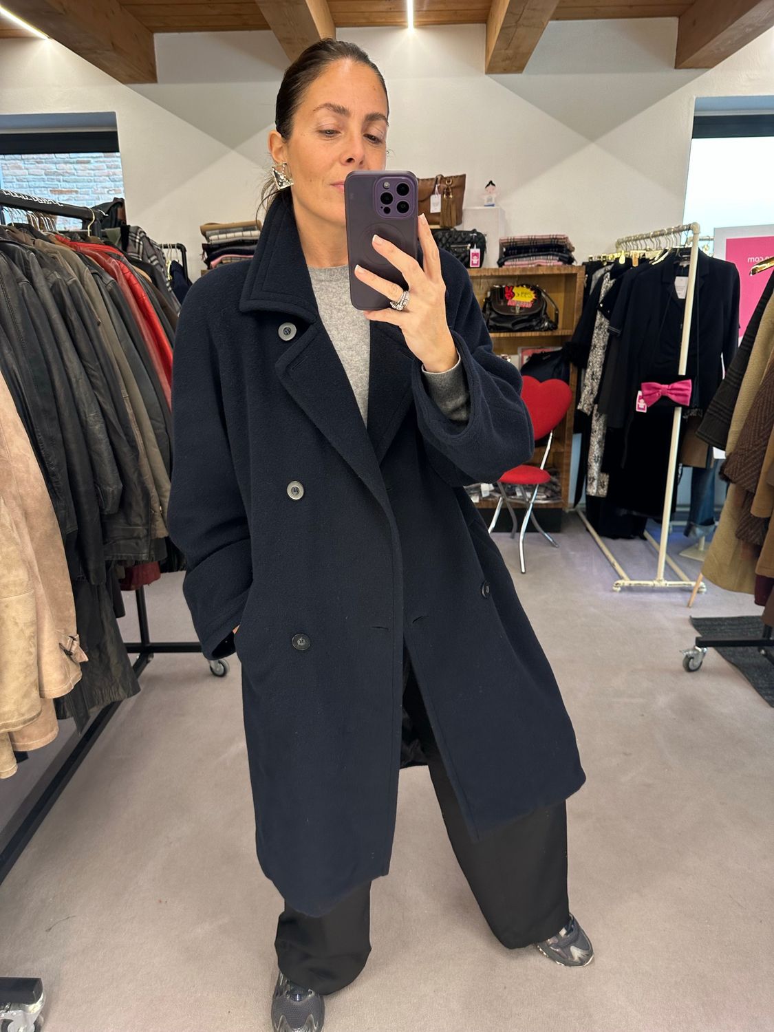 CAPPOTTO MAX MARA PURA LANA VERGINE BLU MODELLO ICONICO TG 48