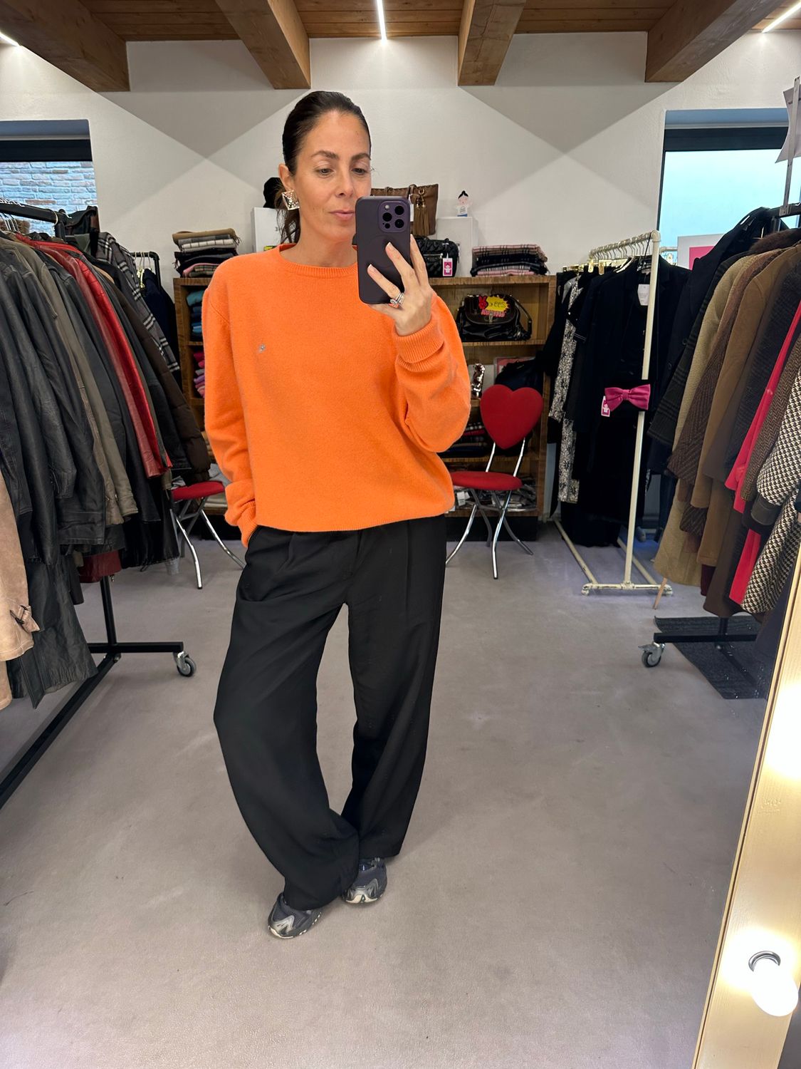 MAGLIONE BURBERRY LANA ARANCIO UNISEX TG XXL