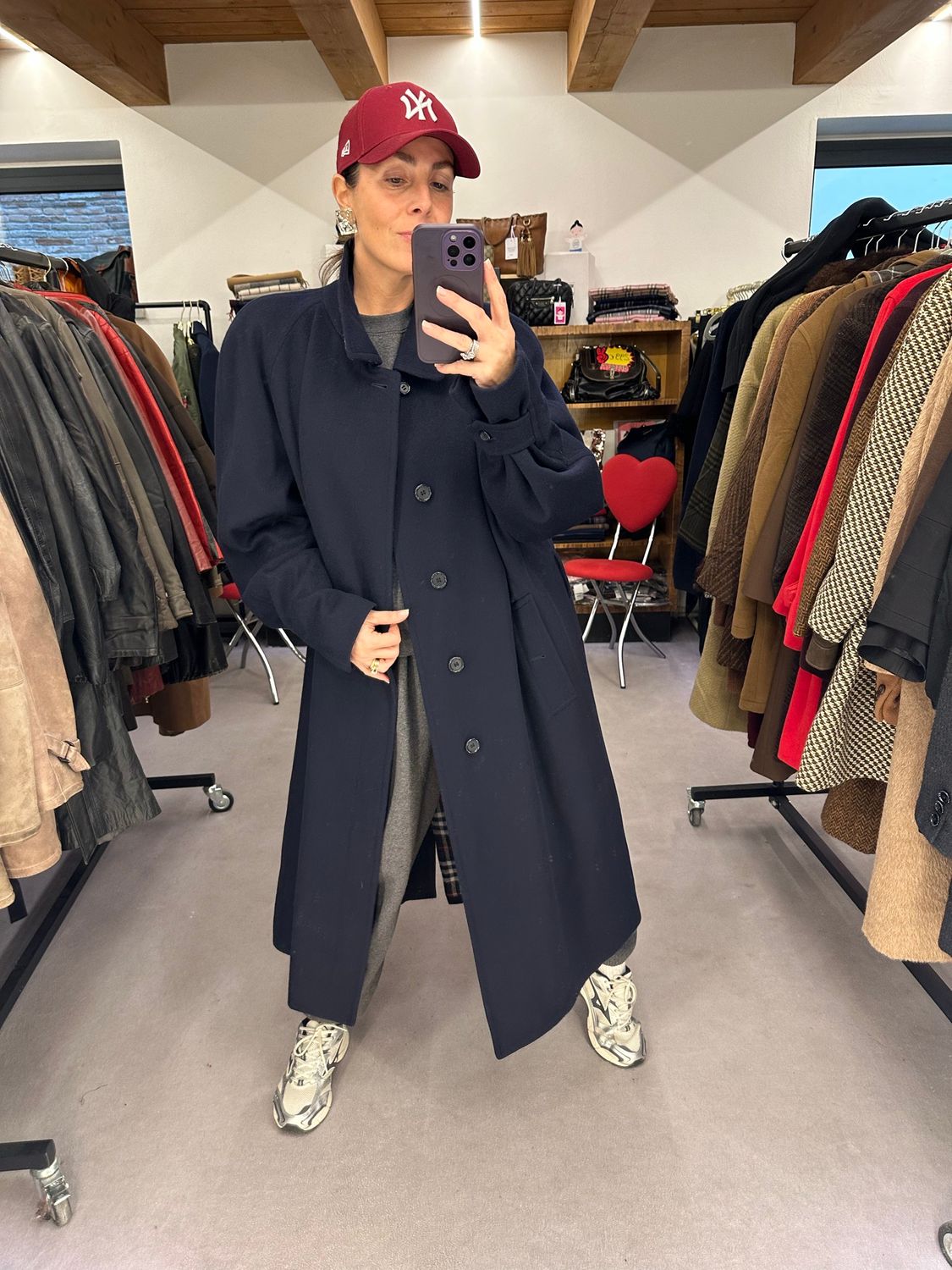 CAPPOTTO BURBERRY LANA E ALPACA BLU NOTTE UNISEX INTERNO E RETRO COLLO CHECK