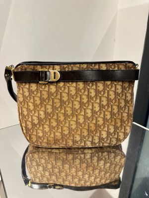 BORSA DIOR VINTAGE MOMOGRAM E PELLE MARRONE