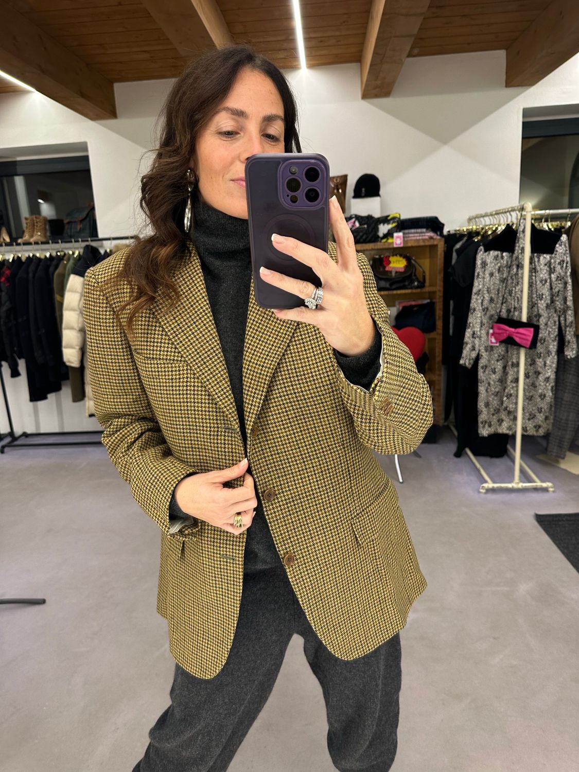 BLAZER BURBERRY PIED DE POULE PURA LANA VERGINE TG 50