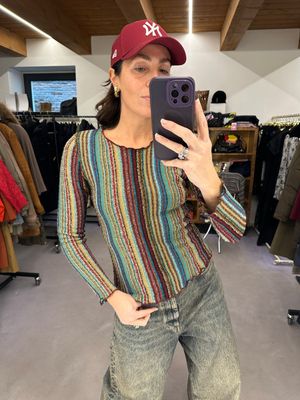 MAGLIONCINO MISSONI LANA BOUCLÉ A RIGHE