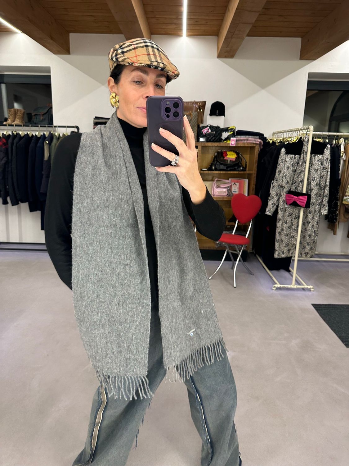 SCIARPA BARBOUR TINTA UNITA GRIGIO CHIARO