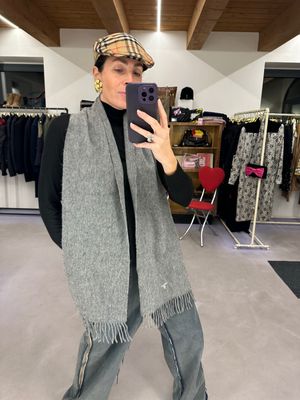 SCIARPA BARBOUR TINTA UNITA GRIGIO CHIARO