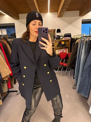 GIACCA ORIGINALE MARINA MILITARE PURA LANA BLU NOTTE DOPPIOPETTO BOTTONI ORO TG 46