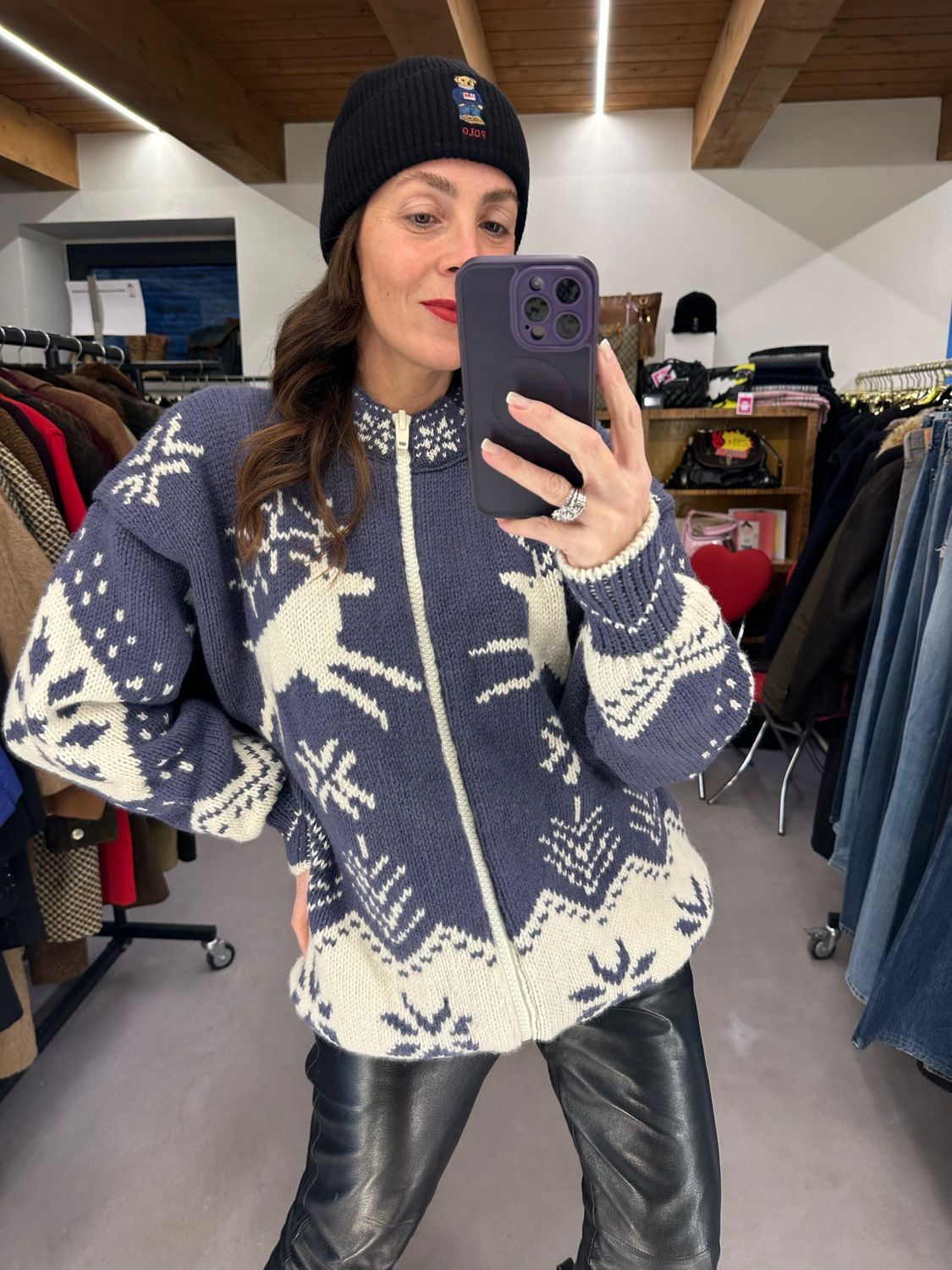 BOMBER LANA PESANTE FANTASIA NORDICA