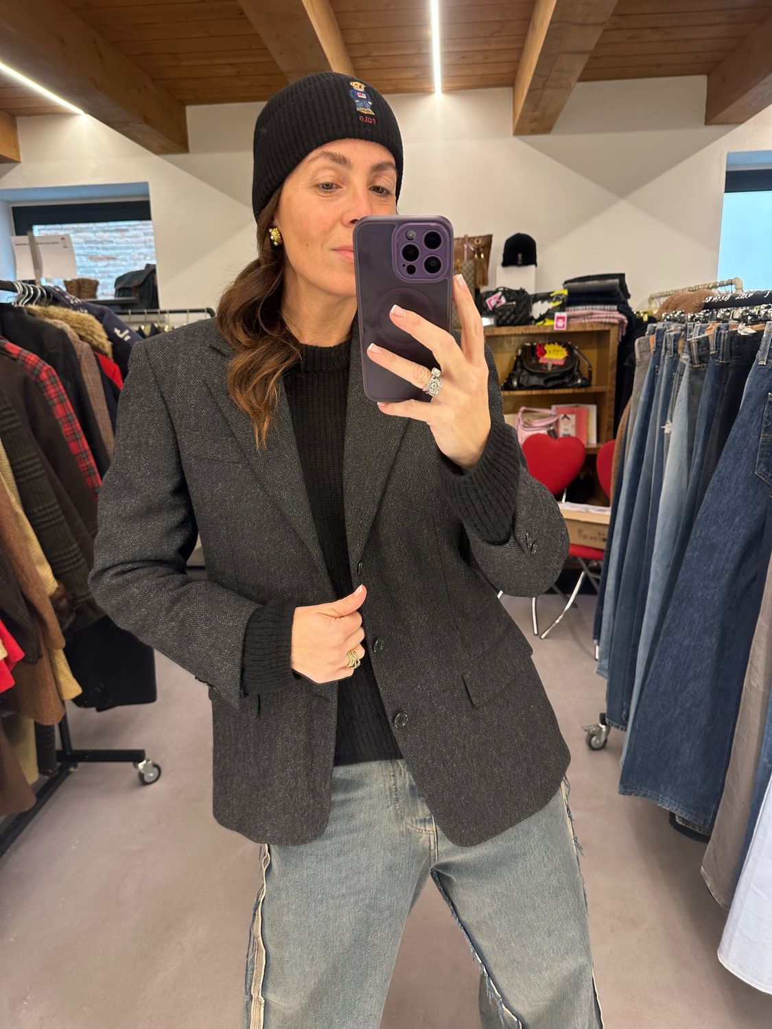 GIACCA BURBERRY LANA E CASHMERE GRIGIO ANTRACITE TG 46