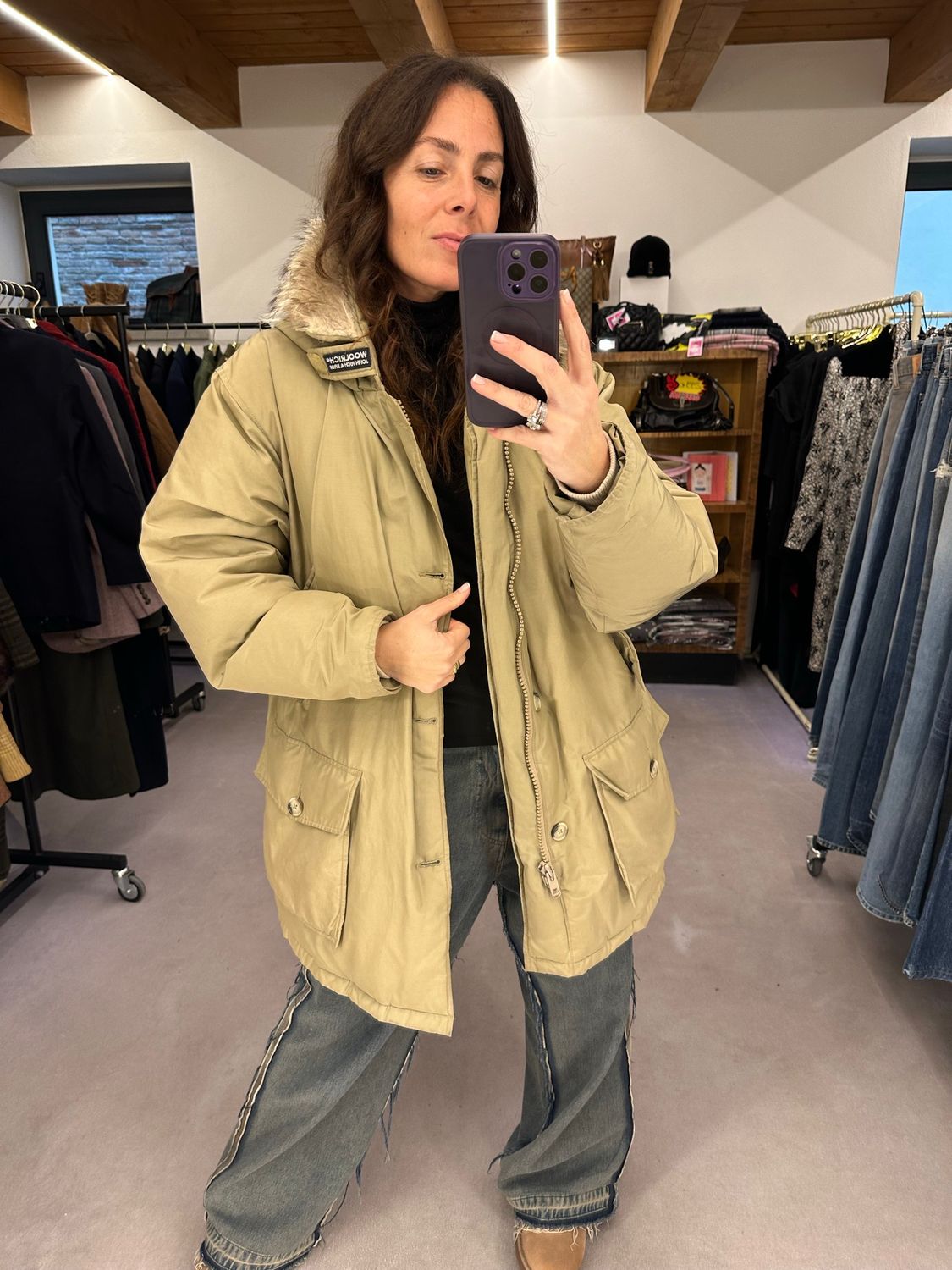 WOOLRICH CLASSICO BEIGE TG XL