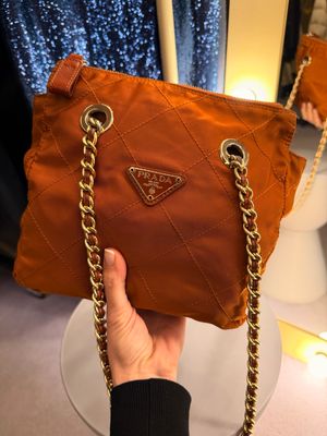 BORSA PRADA NYLON TRAPUNTATO TABACCO BORSA PRADA NYLON TRAPUNTATO TABACCO