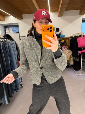 GIACCA MAX MARA LANA BOUCLE SALE E PEPE