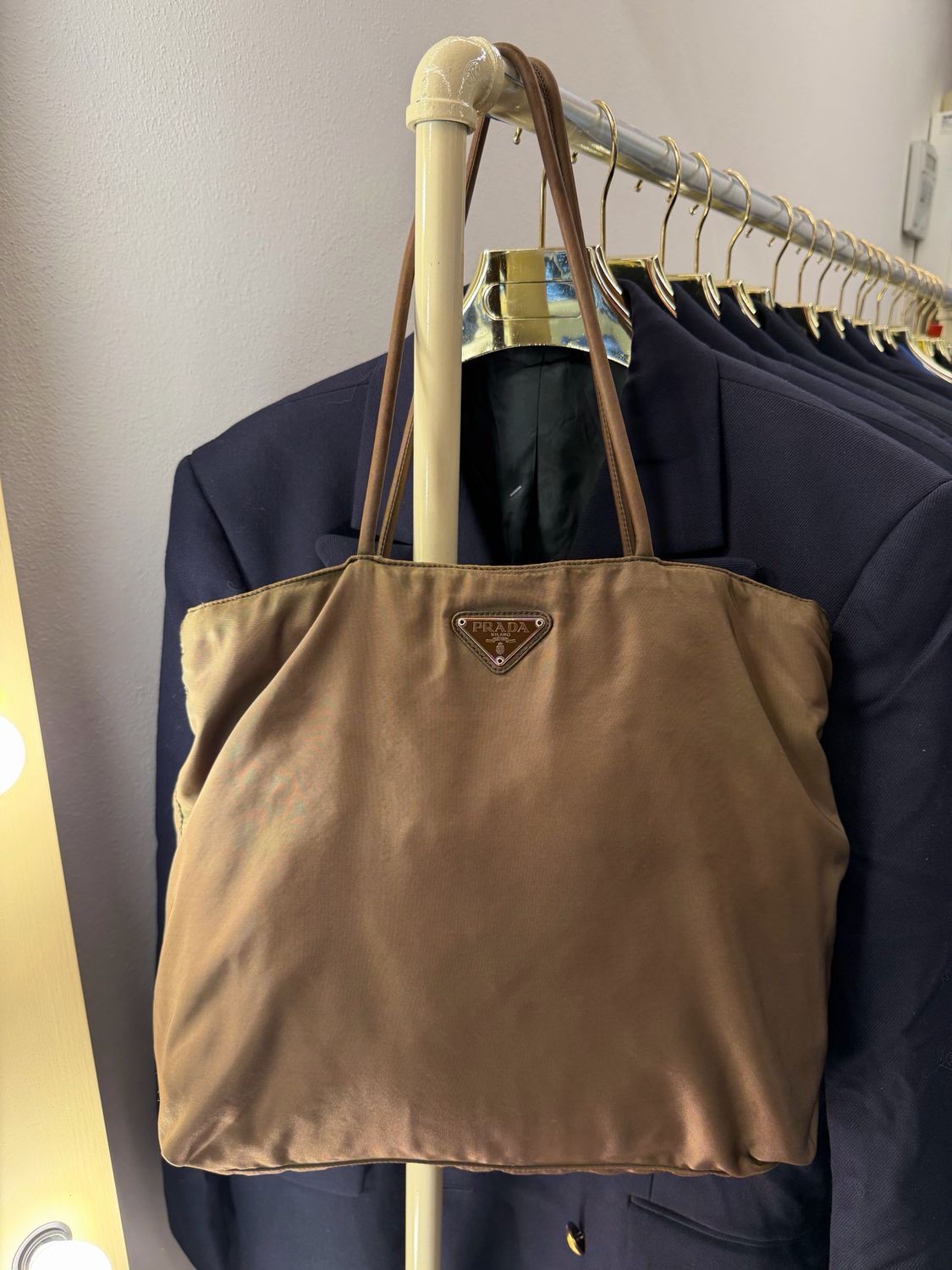 BORSA PRADA VINTAGE NYLON TABACCO