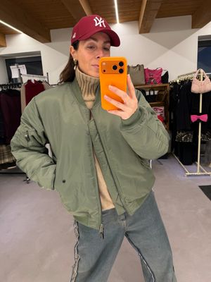 BOMBER VERDE NUOVO MODELLO ORIGINALE IMBOTTITO NYLON VERDE TG L