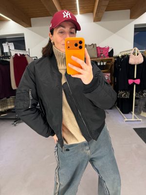 BOMBER NUOVO MODELLO ORIGINALE IMBOTTITO NYLON NERO TG S