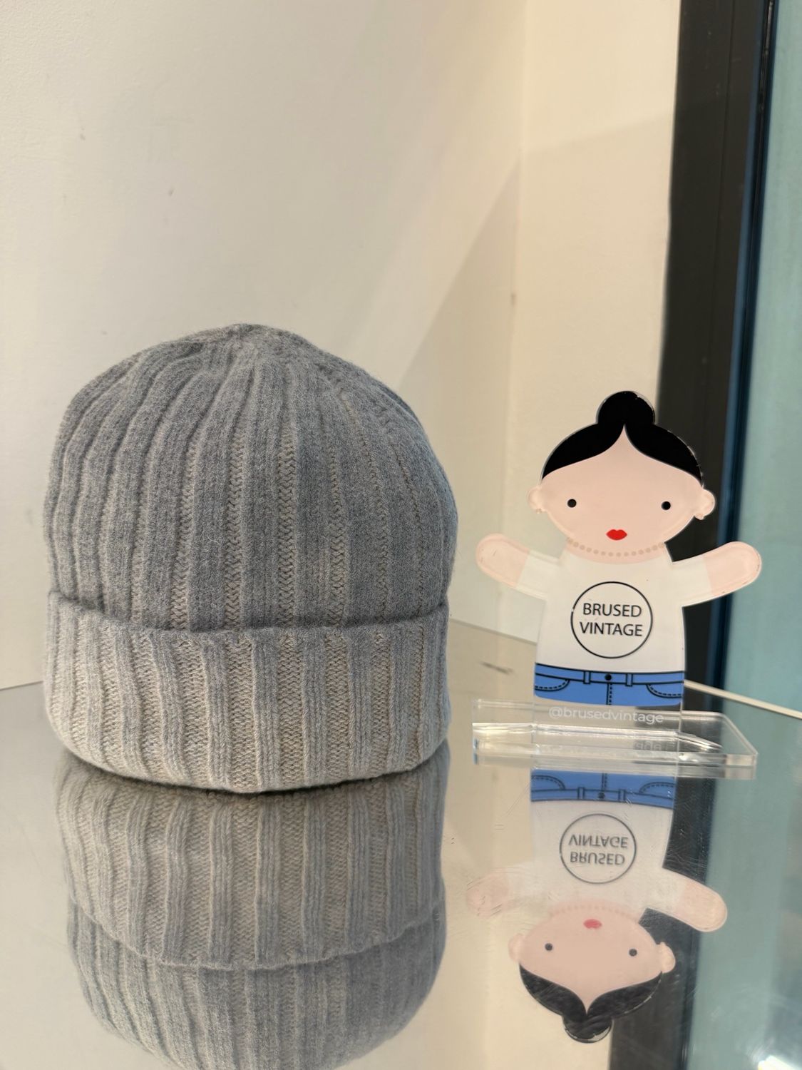 BERRETTA PURO CASHMERE GRIGIO AZZURRO SFUMATO