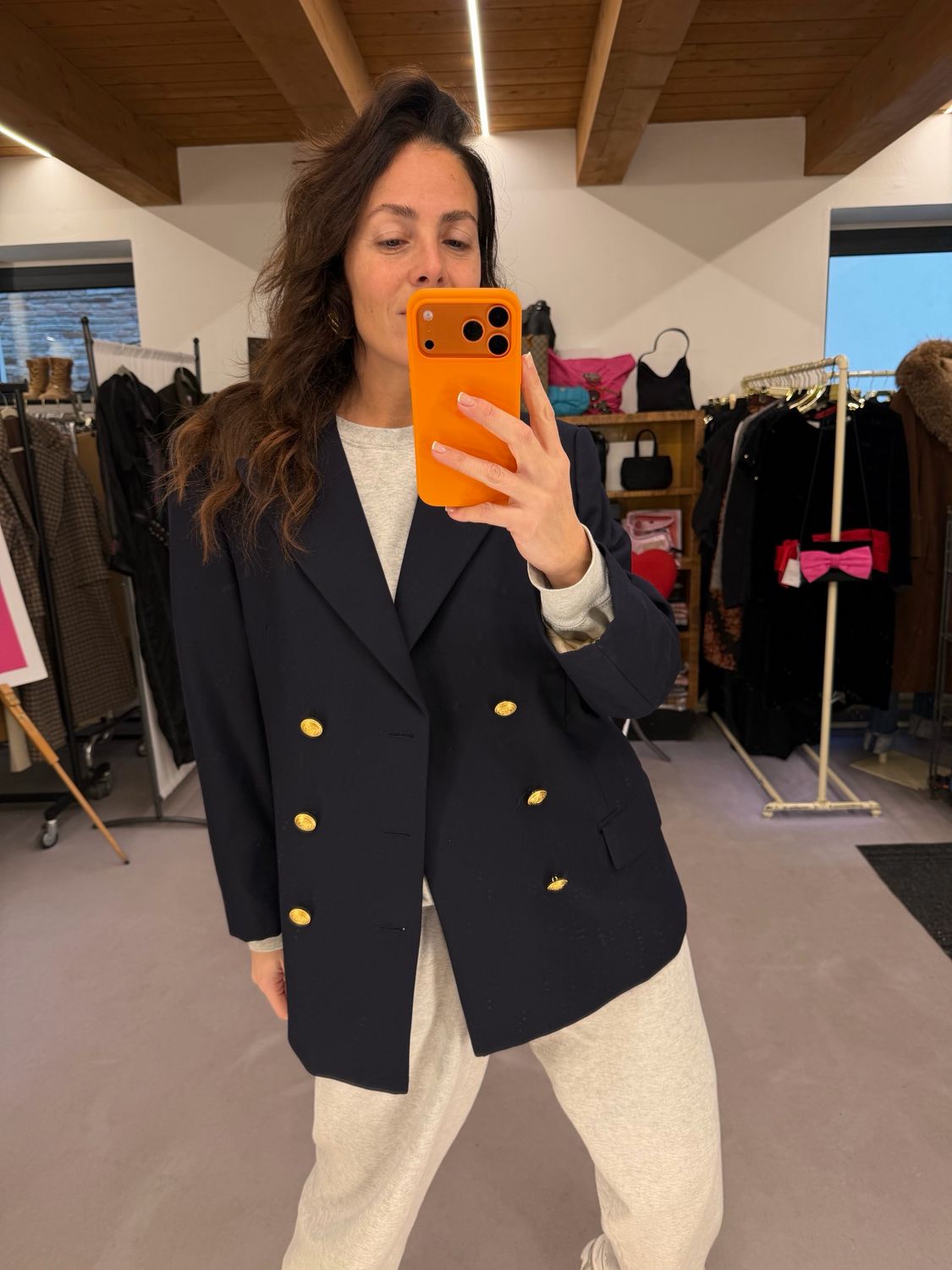 GIACCA PURA LANA VERGINE BLU BOTTONI ORO ORIGINALE MARINA MILITARE 