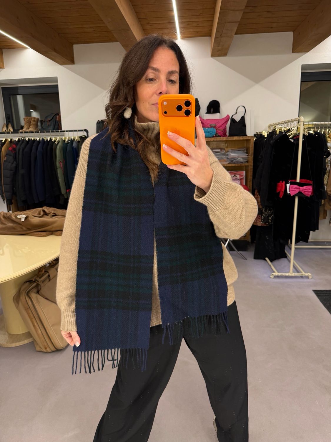 SCIARPA BARBOUR TARTAN BLU VERDE