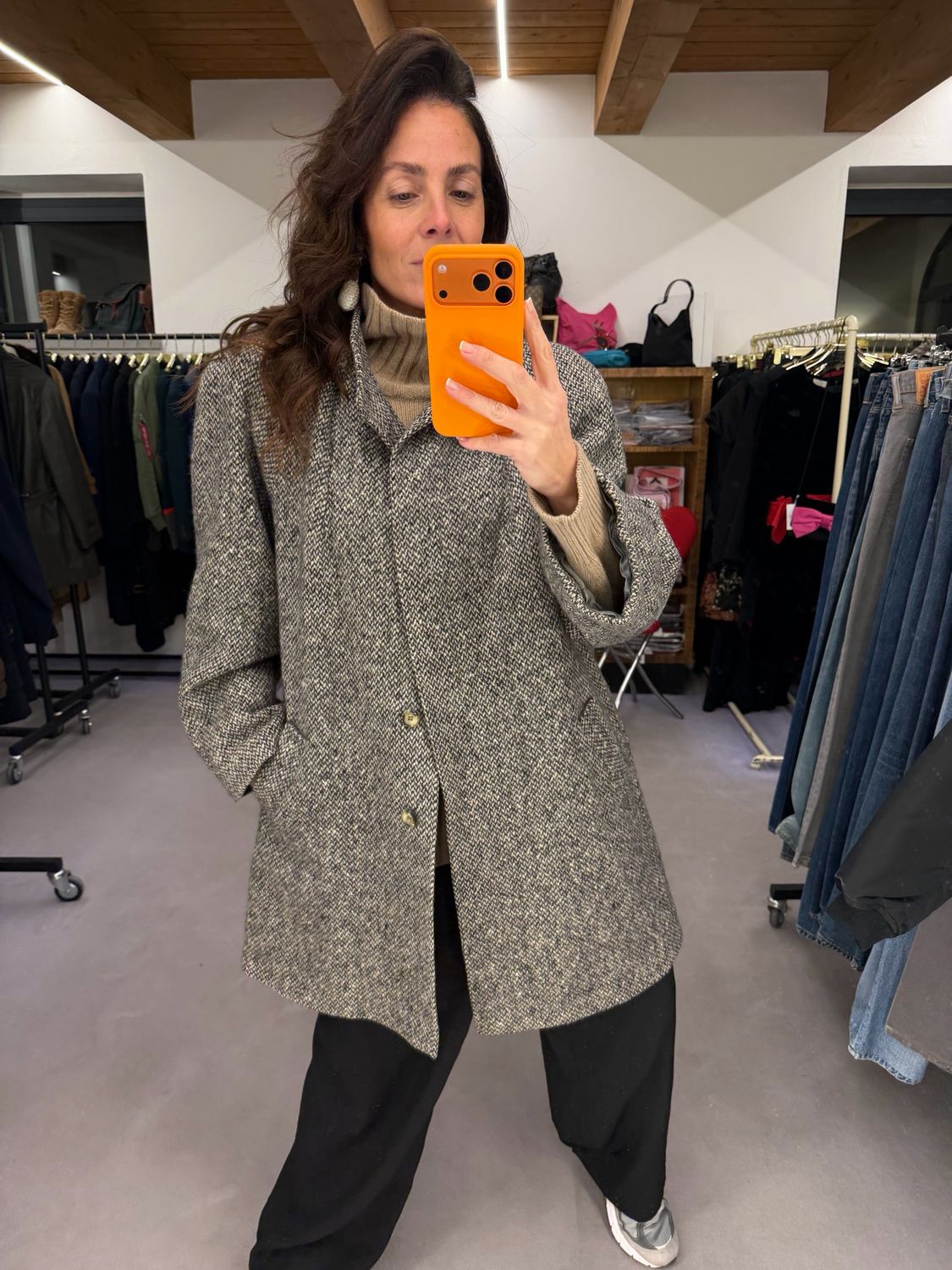 CAPPOTTO VINTAGE DONNA PURA LANA SALE E PEPE