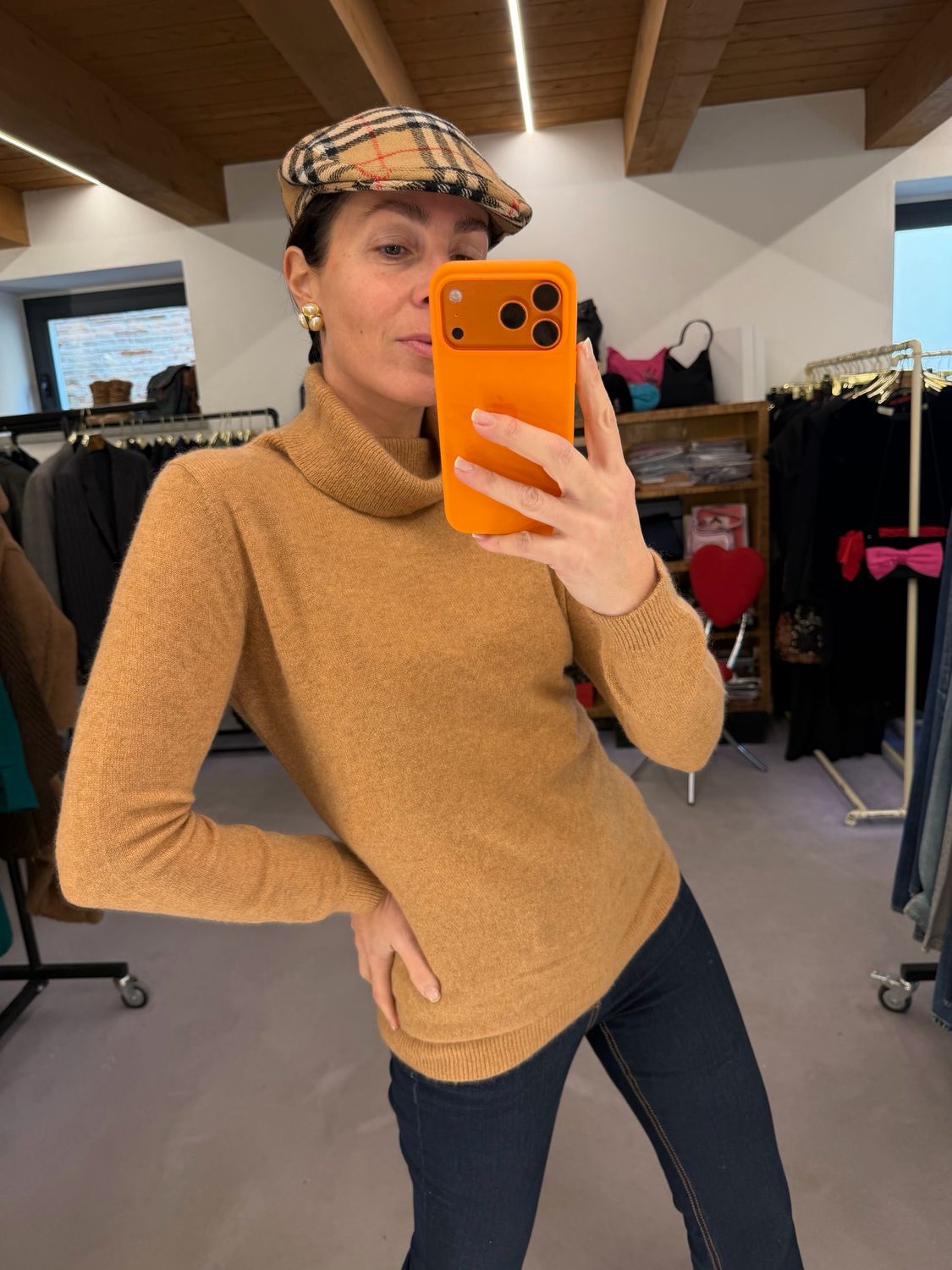 COLLO ALTO PURO CASHMERE CAMMELLO