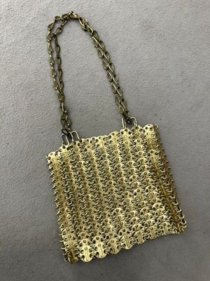 BORSA PACO RABANNE VINTAGE ICONICA MAGLIA ORO