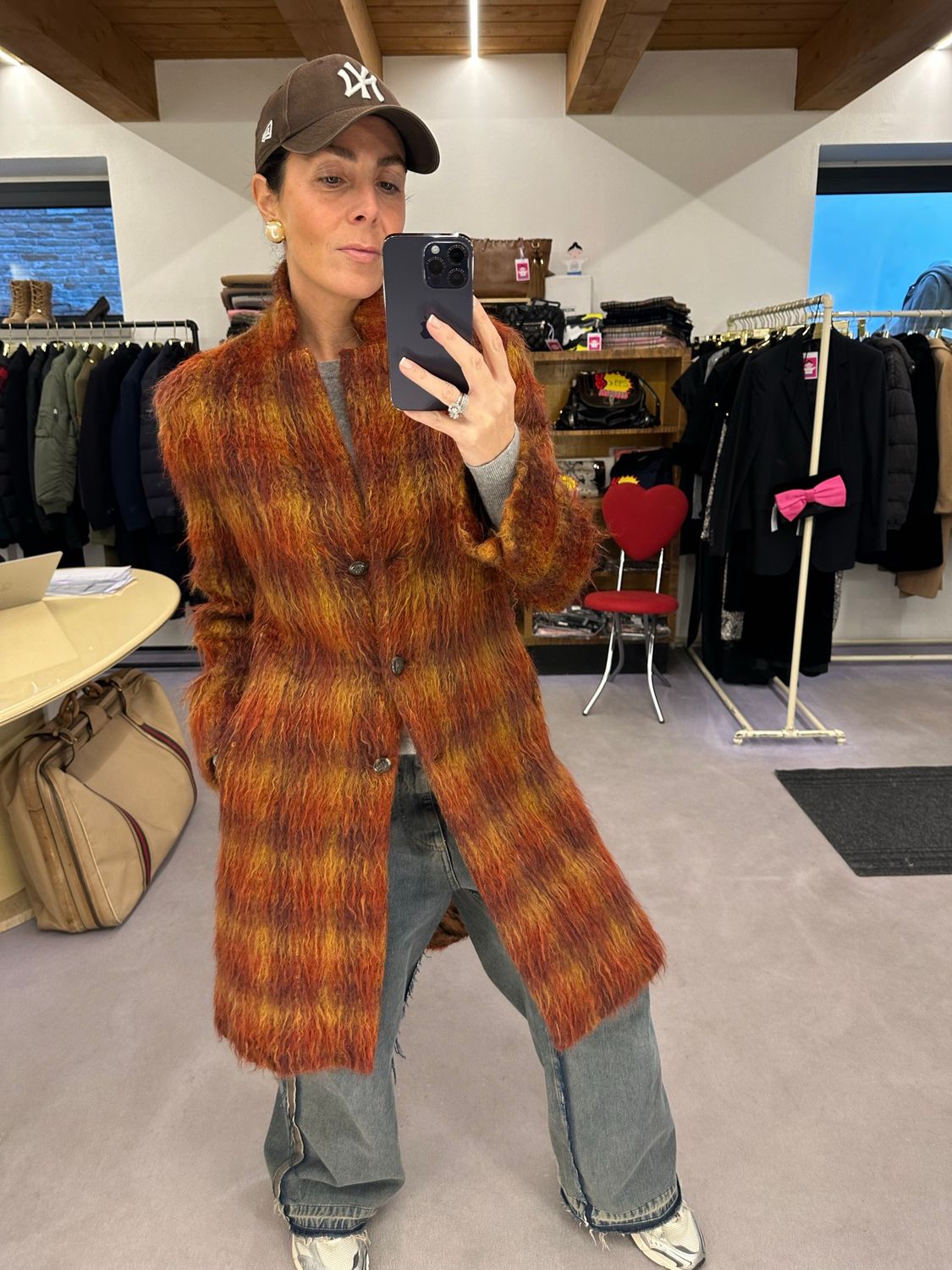 CAPPOTTO MARELLA MOHAIR TARTAN SFUMATO