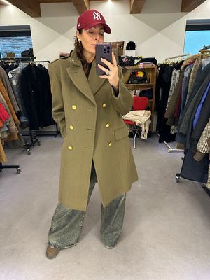 CAPPOTTO MILITARE ORIGINALE VERDE BOTTONI ORO