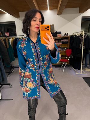 GIACCA KIMONO OTTANIO RICAMI FLOREALI DONNA TG M