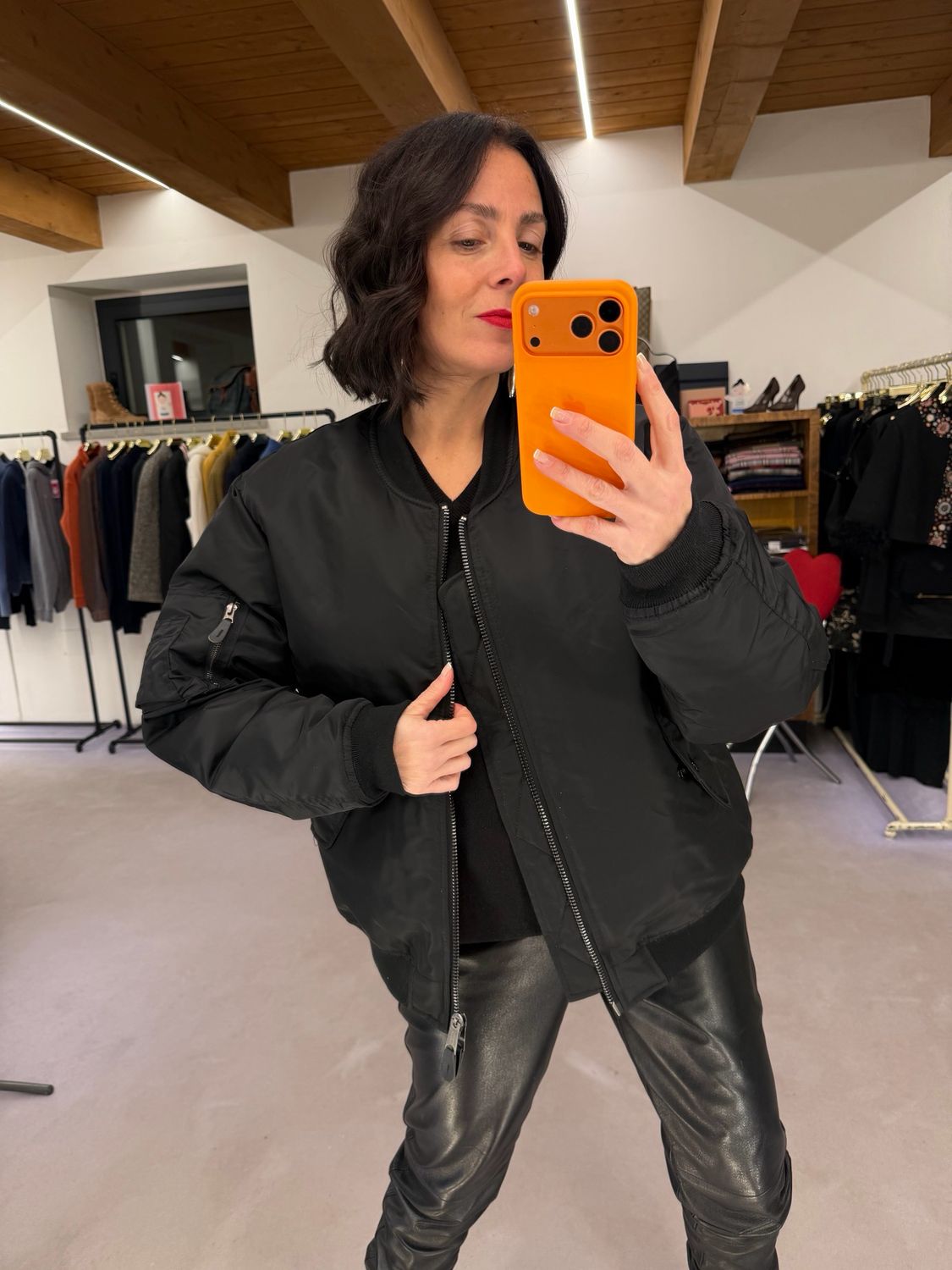 BOMBER NERO NUOVO IMBOTTITO DOUBLE FACE UNISEX TG L 