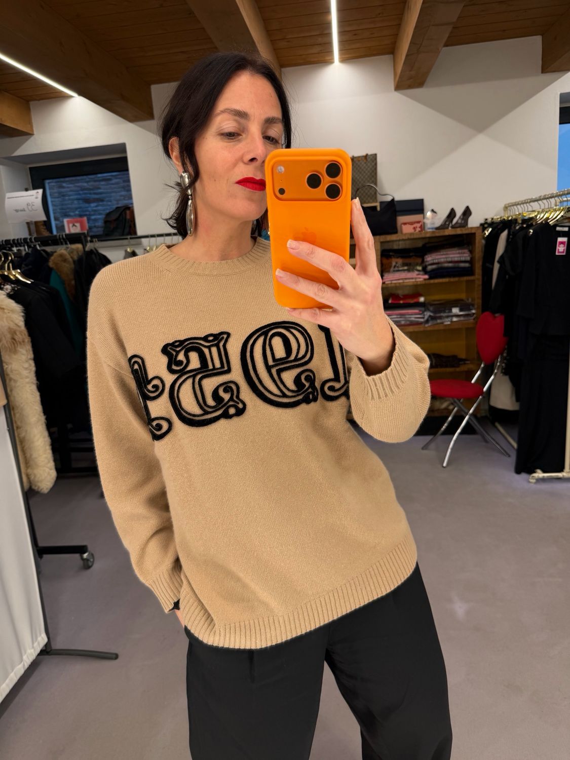 MAGLIONE MAX MARA 1951 CASHMERE E LANA CAMMELLO