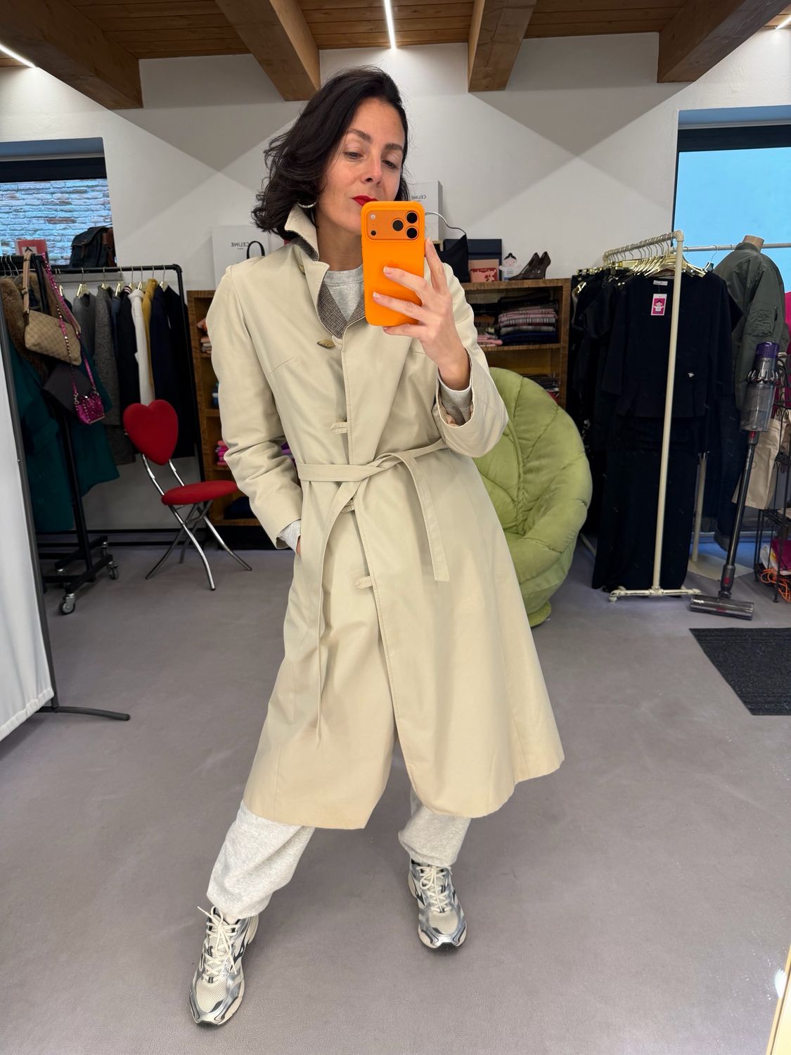 TRENCH AQUASCUTUM DONNA BEIGE INTERNO LANA 