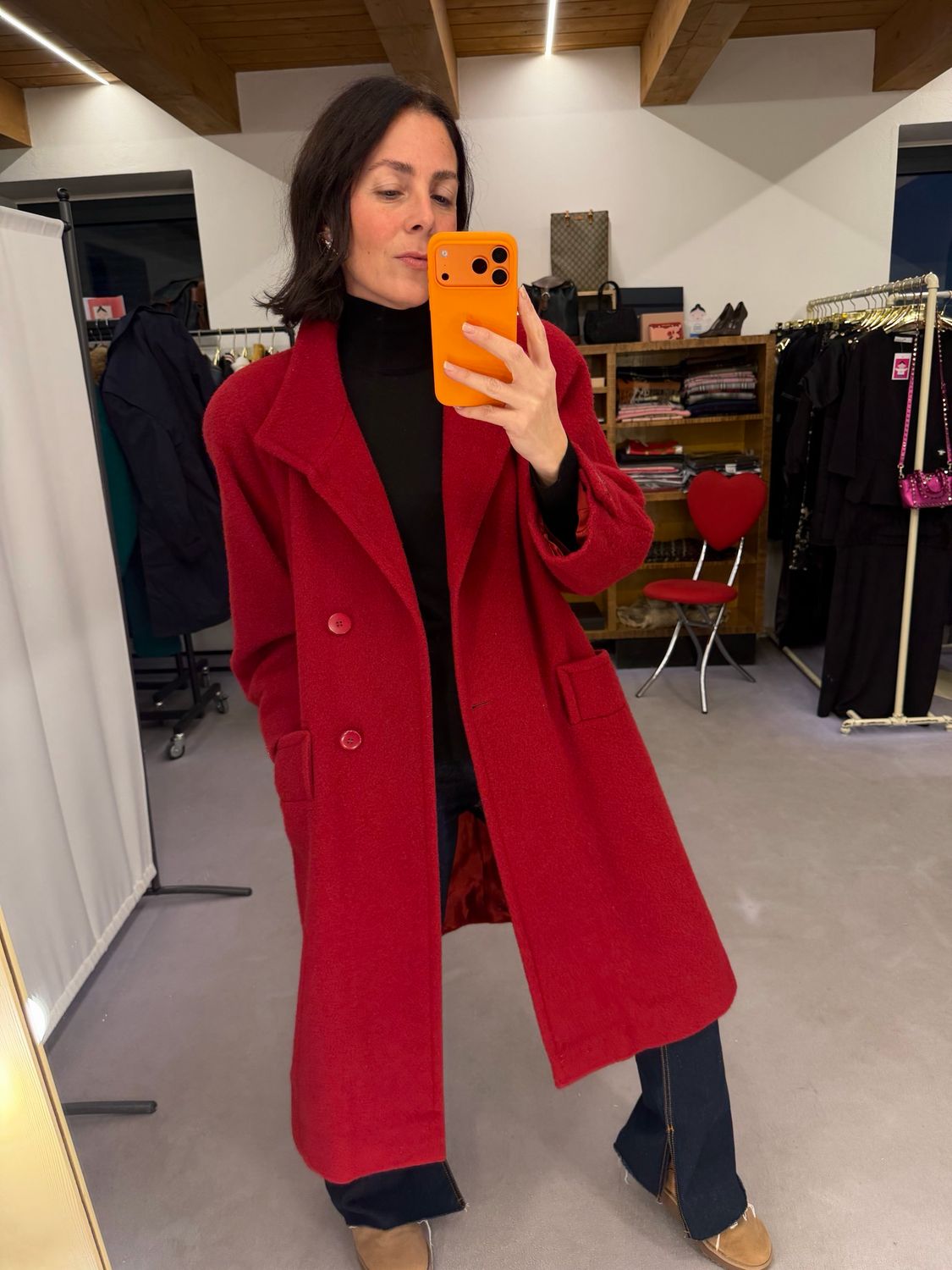 CAPPOTTO VINTAGE PURA LANA PORPORA 