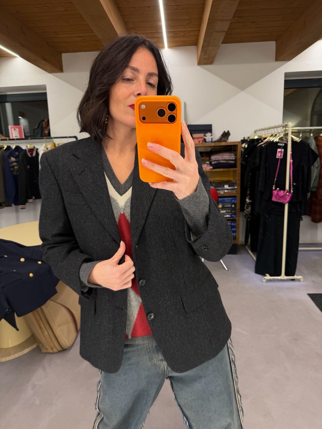 GIACCA BURBERRY LANA E CASHMERE GRIGIO ANTRACITE TG 46