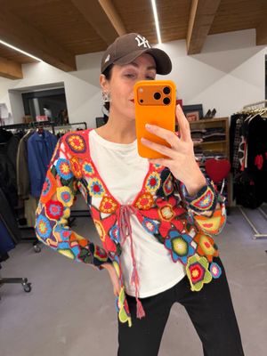 CARDIGAN CROCHET FLOREALE