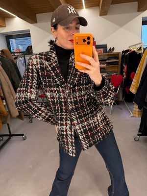 GIACCA LANA BOUCLÉ CHANEL STYLE