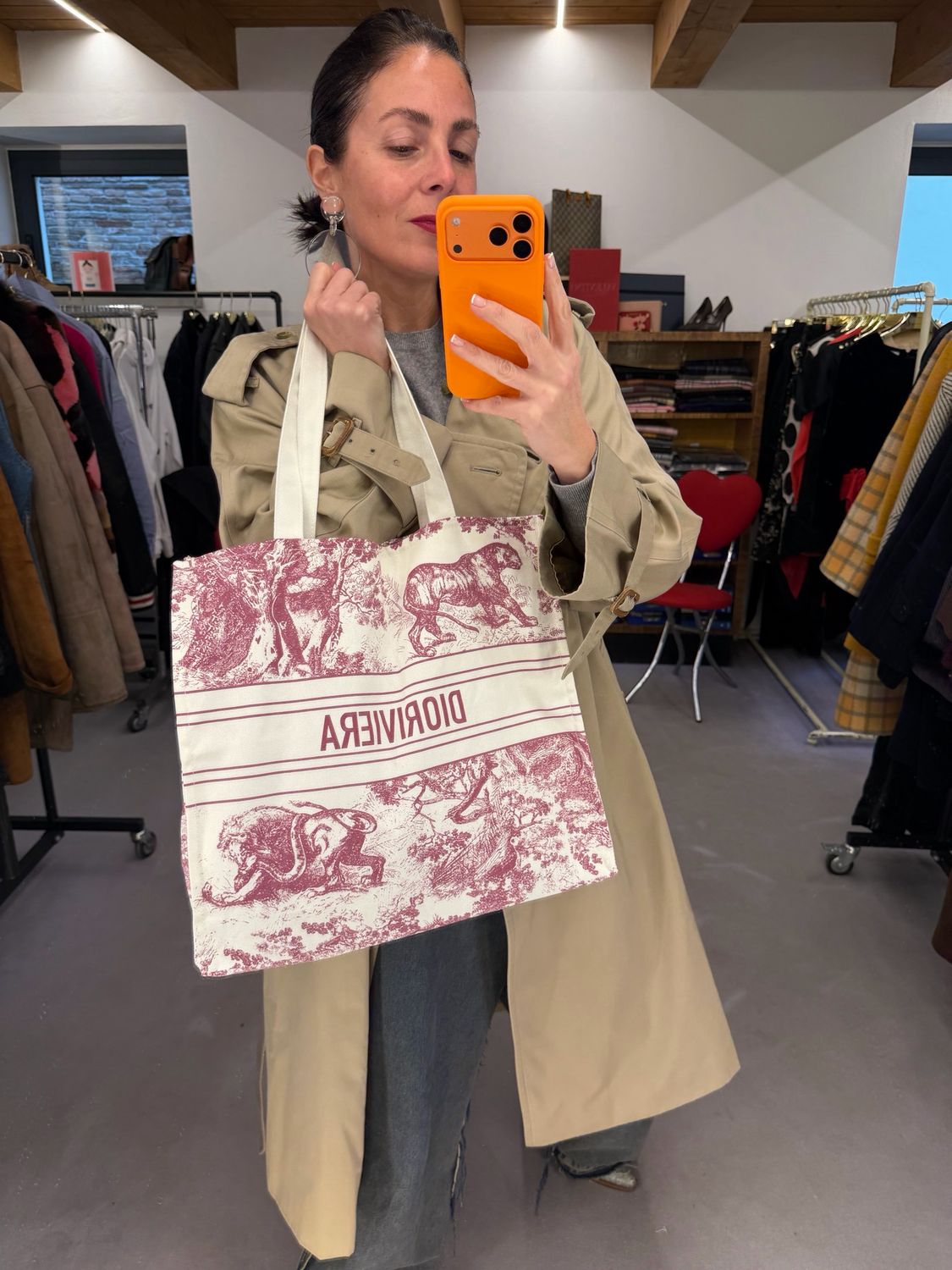 SHOPPER DIORIVIERA CHRISTIAN DIOR BURGUNDY