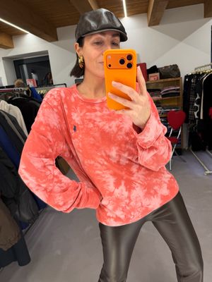 FELPA RALPH LAUREN TIE DYE GIROCOLLO TG L UNISEX 