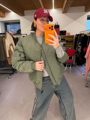 BOMBER VERDE IMBOTTITO TG L NUOVO UNISEX 