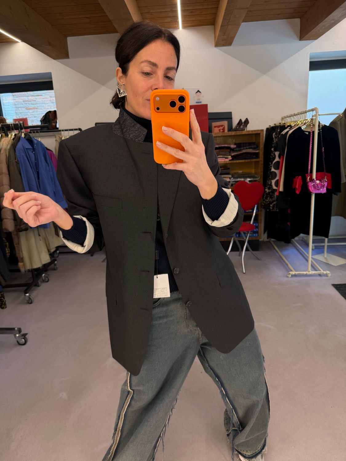 BLAZER CANALI FRESCO DI LANA GRIGIO SCURO TG 54