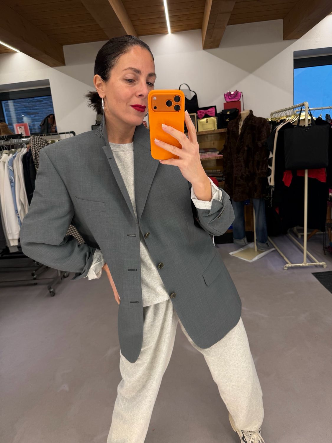 BLAZER LEBOLE GRIGIO PERLA UNISEX TG 50