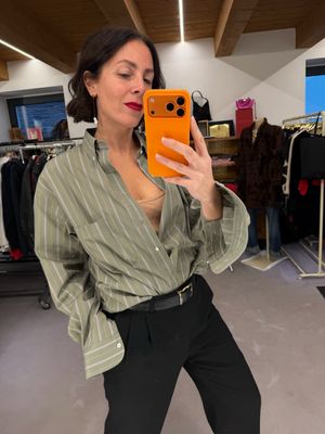 CAMICIA YSL VINTAGE NUOVA SALVIA RIGHE BURGUNDY GIALLO BIANCO