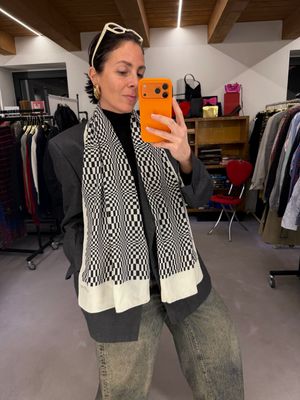 SCIARPA FOULARD GIANNI VERSACE PURA SETA FANTASIA OPTICAL