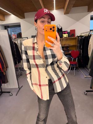 CAMICIA BURBERRY CHECK MAXI DONNA TG M