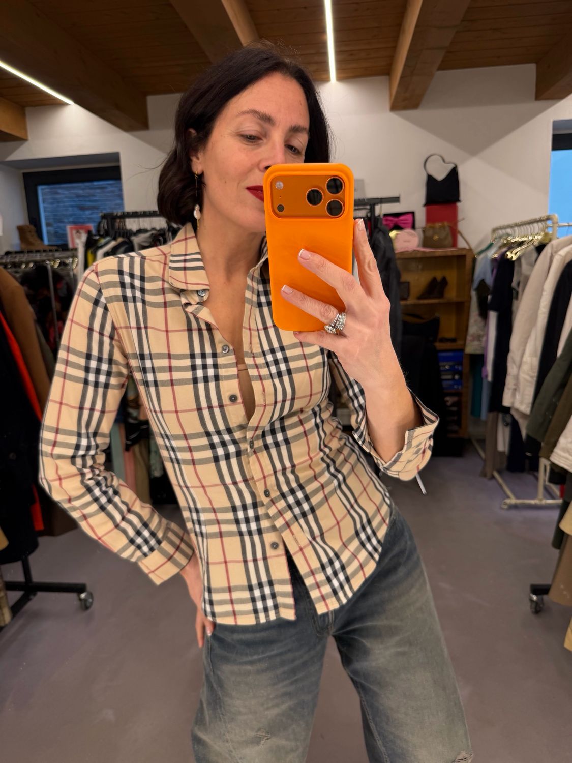 CAMICIA BURBERRY DONNA FANTASIA CHECK TG S