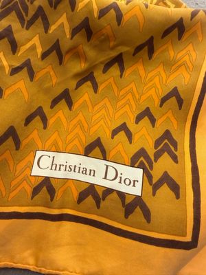 FOULARD DIOR PURA SETA FANTASIA GEOMETRICA